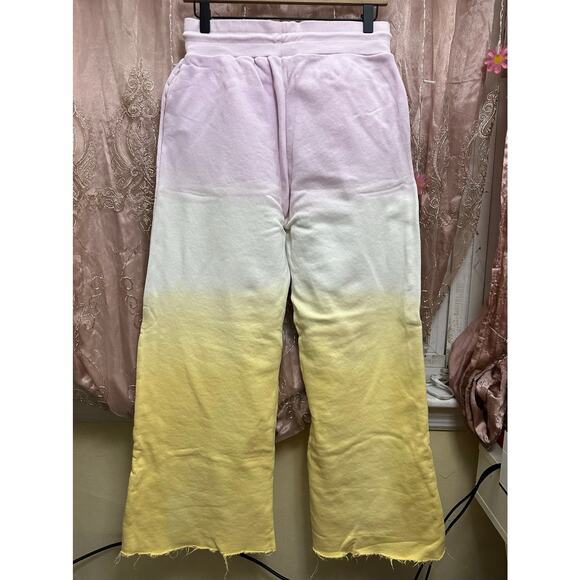 Sandro Paris‎ Tie Dye Ombré Pastel Sweatpants Size Medium FR 38 Wide Leg - Picture 3 of 15